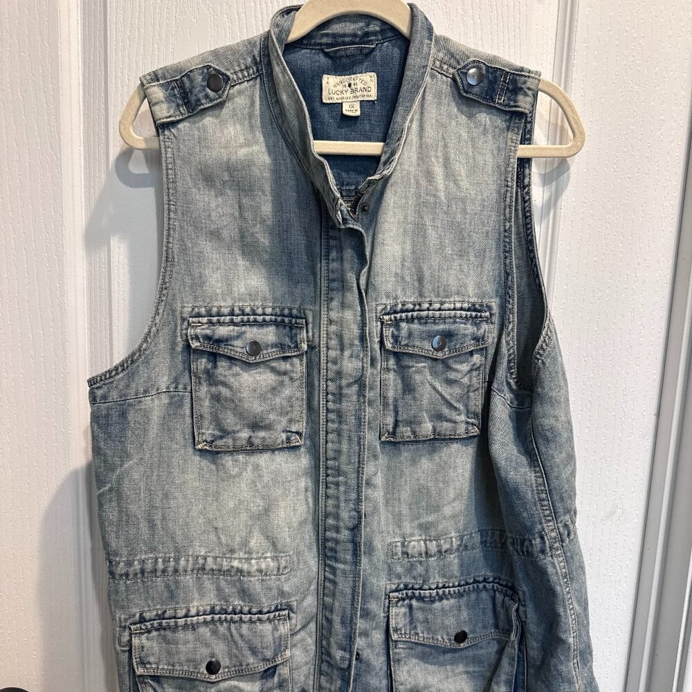 Lucky Brand Denim Military Vest